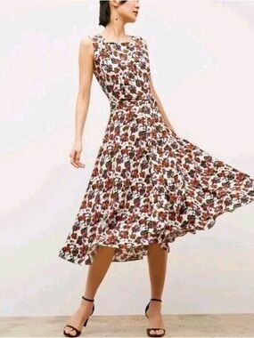 M.M. Lafleur The DiemMy Dress Washable Silk Midi Floral